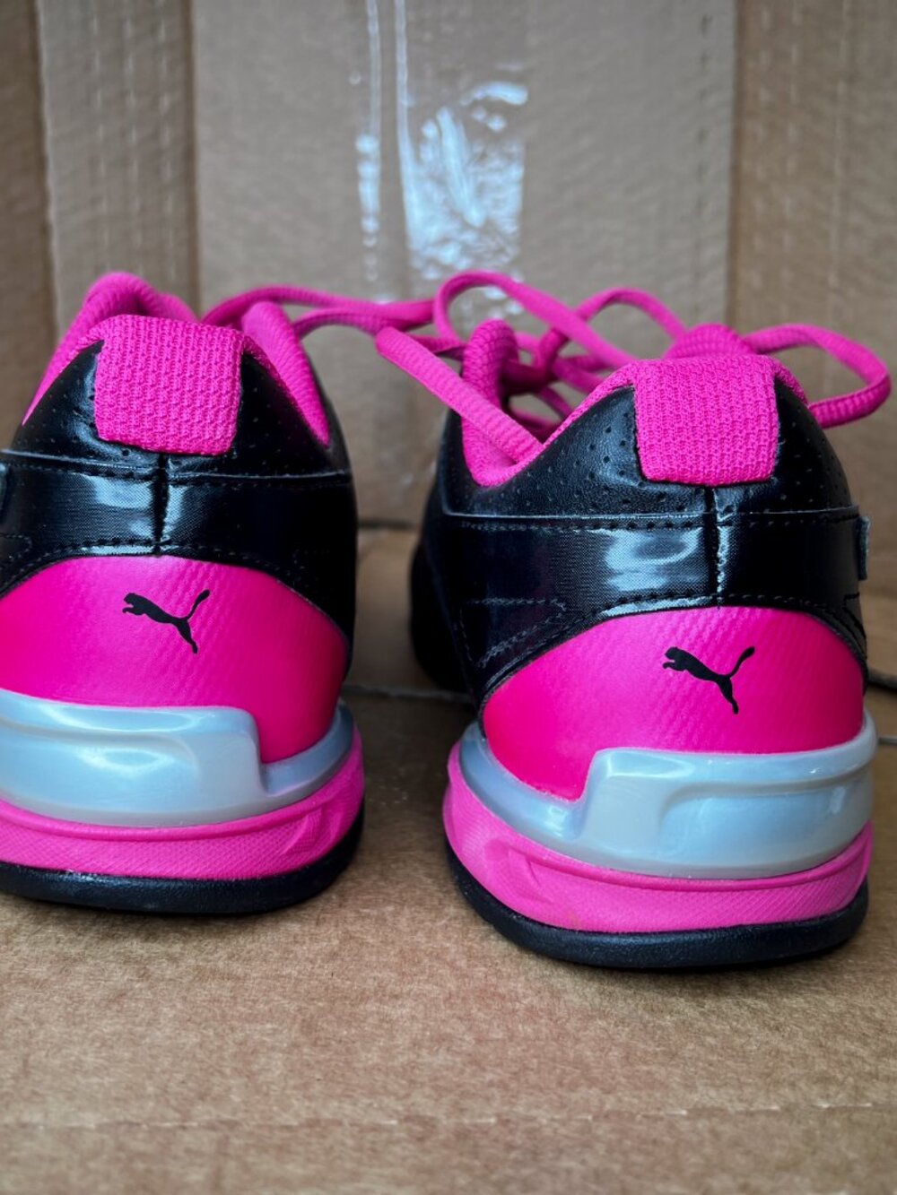 PUMA Tazon 6 FM Women’s Sneakers Size 8 Black Beetroot Purple VGC With Box - Picture 6 of 11